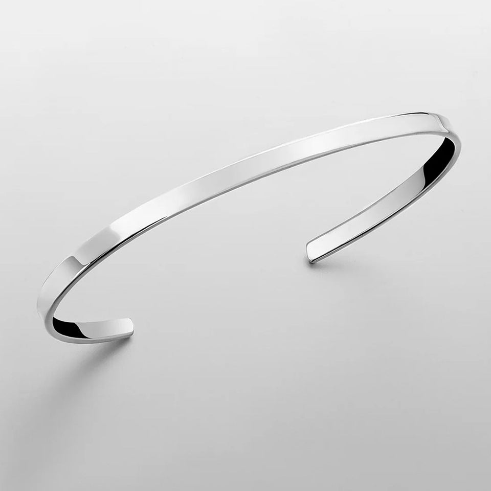 Stainless Steel Polished Men's Open Bracelet