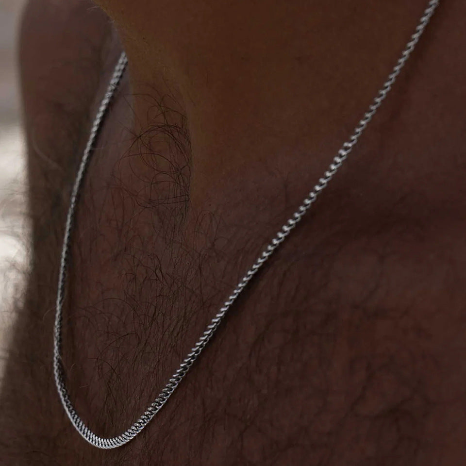 Stainless Steel Cuban Chain Men's Necklace